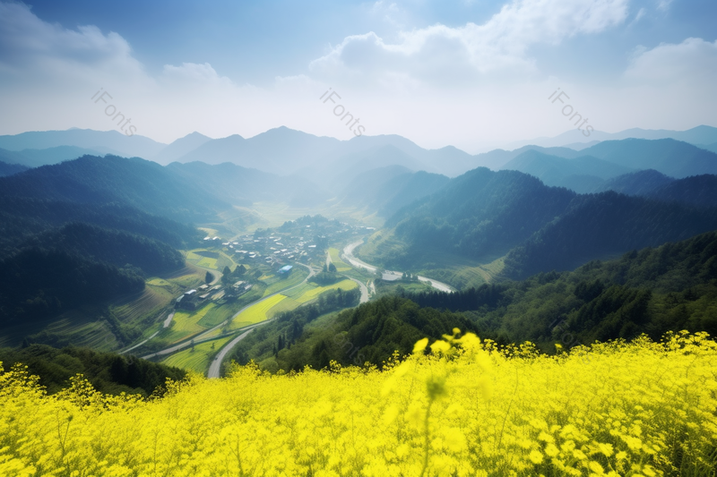 田园生活山村的春天,高清,摄影图,摄影图片,图片大全,摄影图免费下载